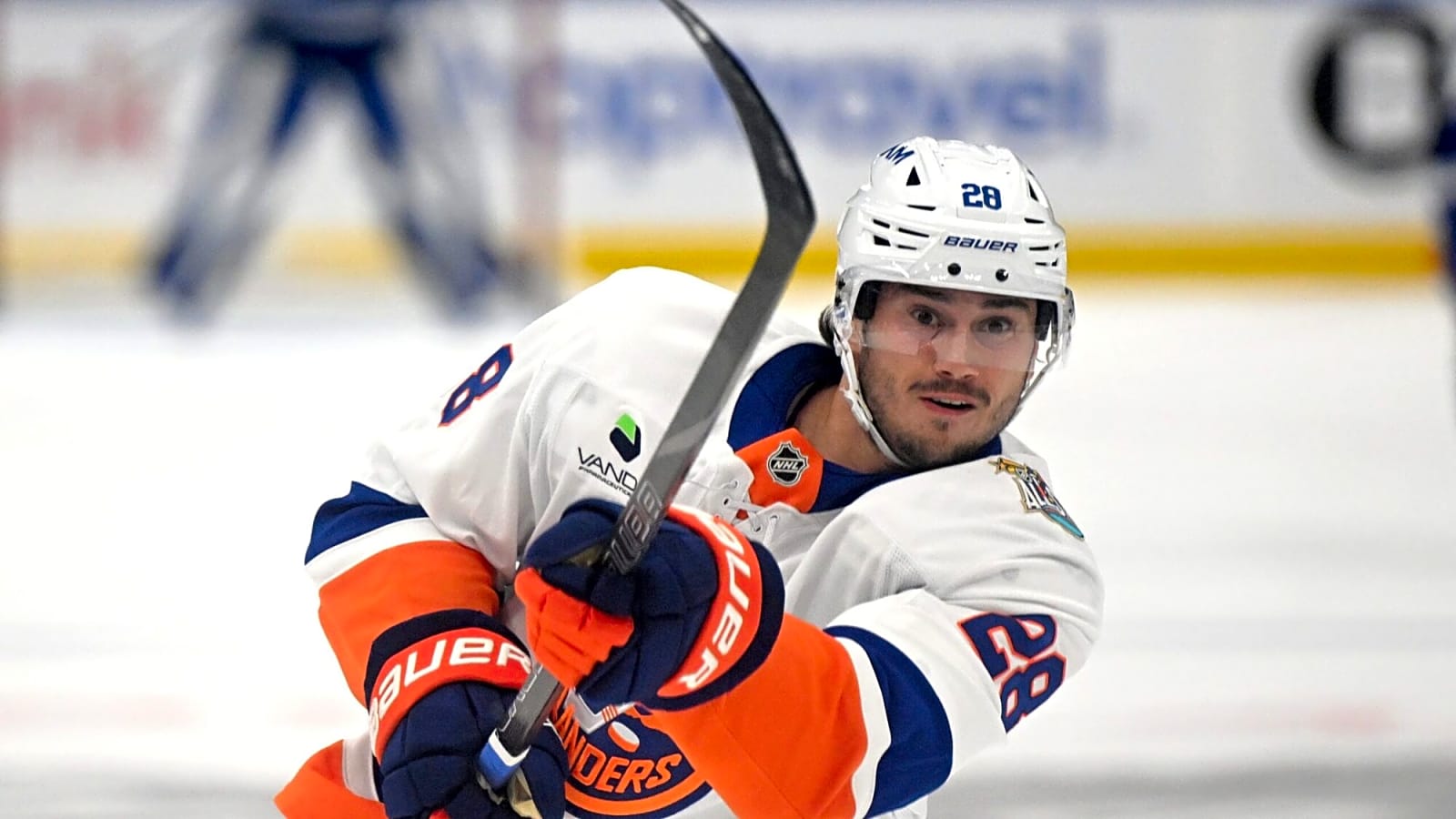Alexander Romanov skating for the New York Islanders during 2026 season