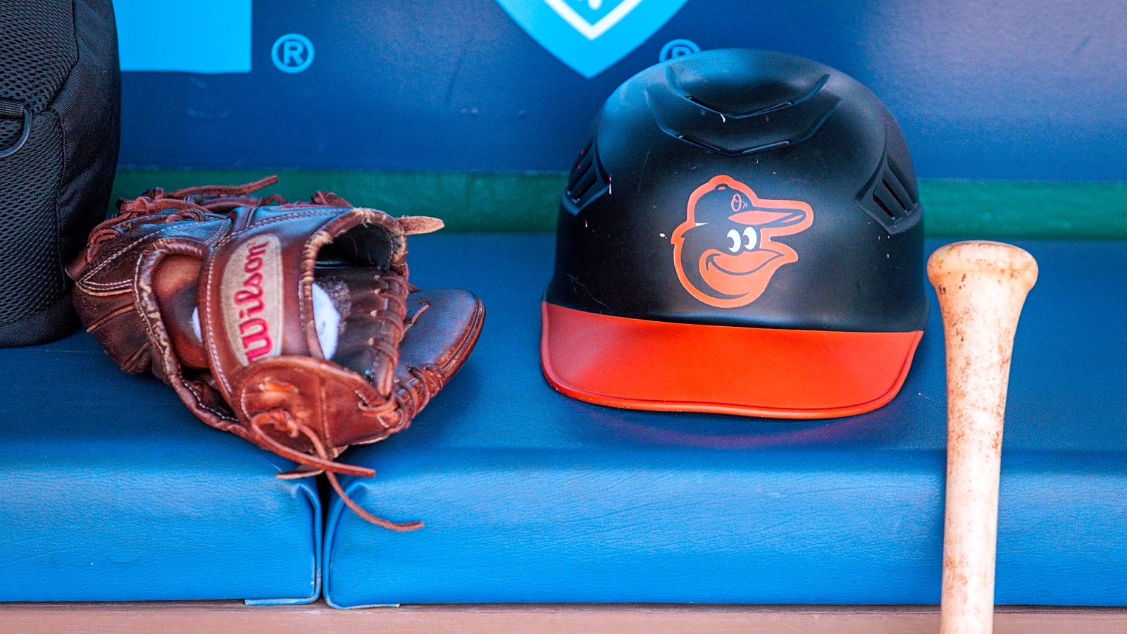 Orioles manager Craig Albernaz gets struck in the head by a foul ball