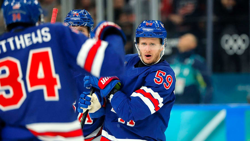 Olympic Hockey: Auston Matthews tallies assist in USA victory over Denmark