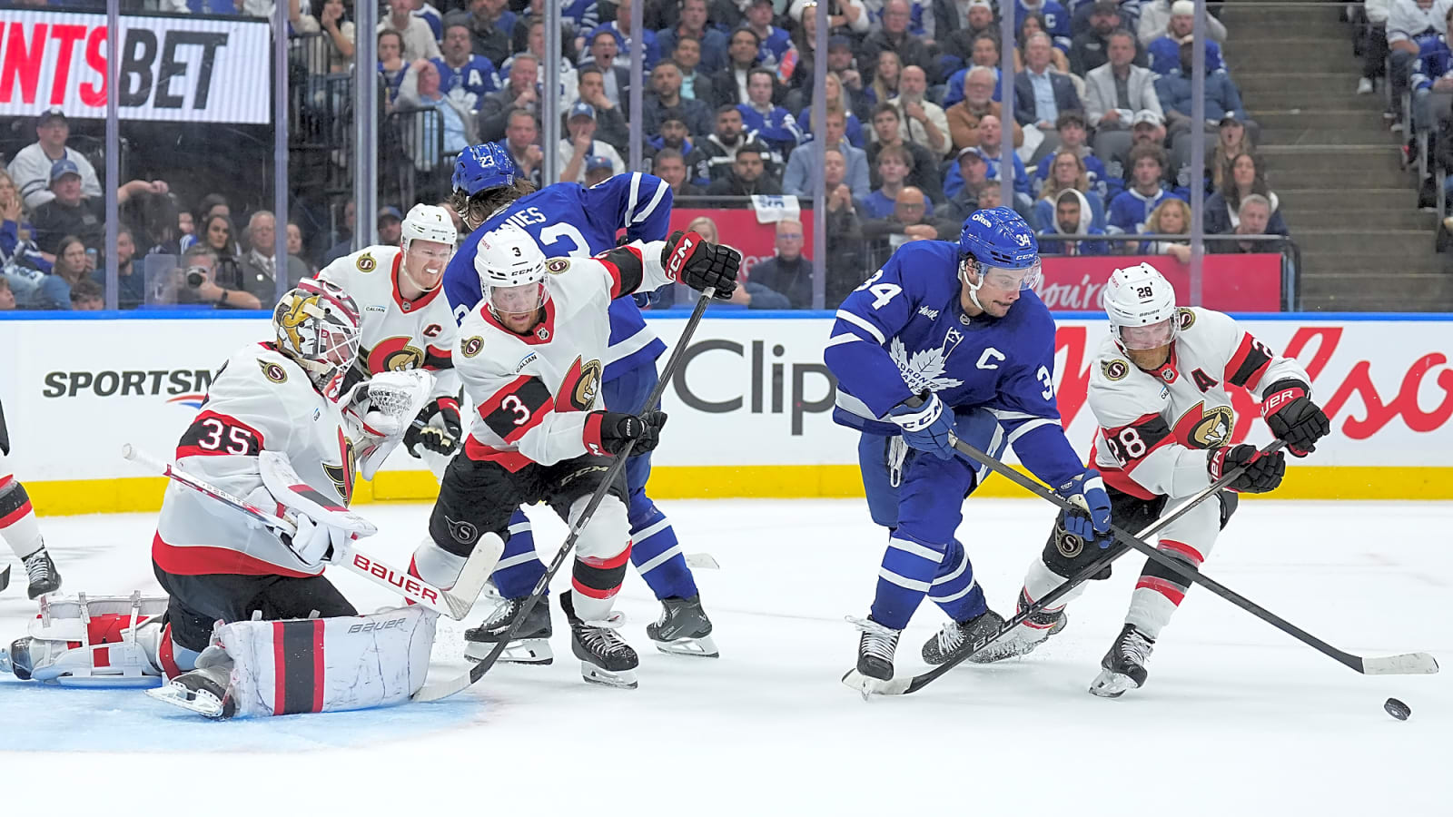 Auston Matthews Loses His Cool on the Leafs&#39; Bench Amid Humiliating Game 5 Against Senators