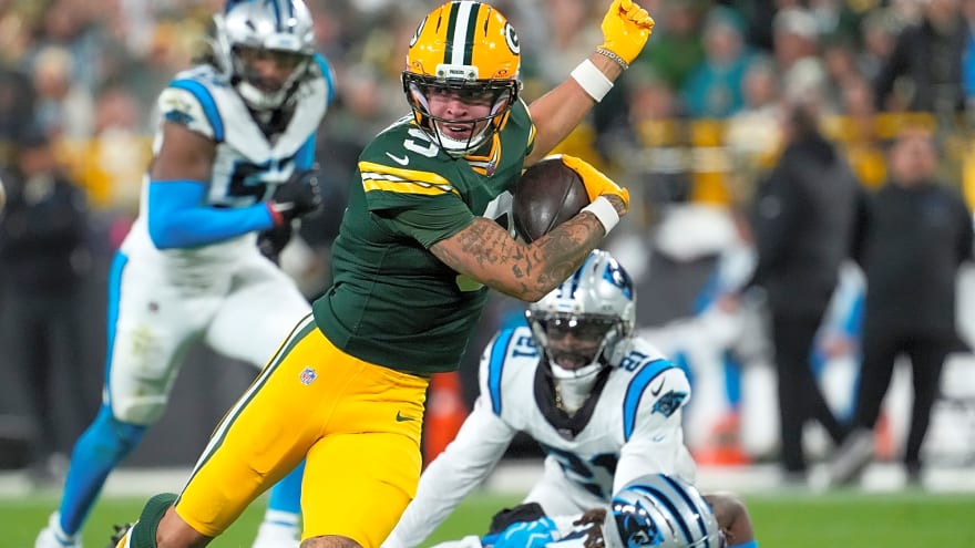 Christian Watson explains returning for Packers' win over the Panthers after breaking a rib, spitting up blood