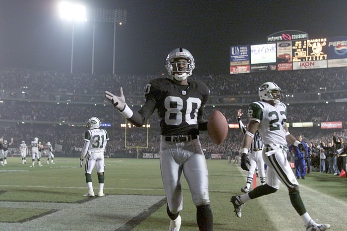T-17. Jerry Rice, Oakland Raiders: 2001 AFC wild-card round