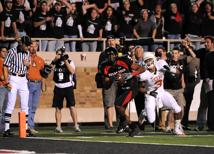 Crabtree's catch: Texas at Texas Tech (2008)