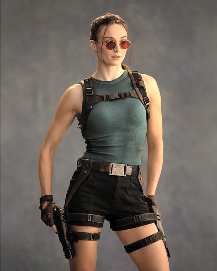 Our first look at Sophie Turner as Lara Croft, 'Tomb Raider' begins ...