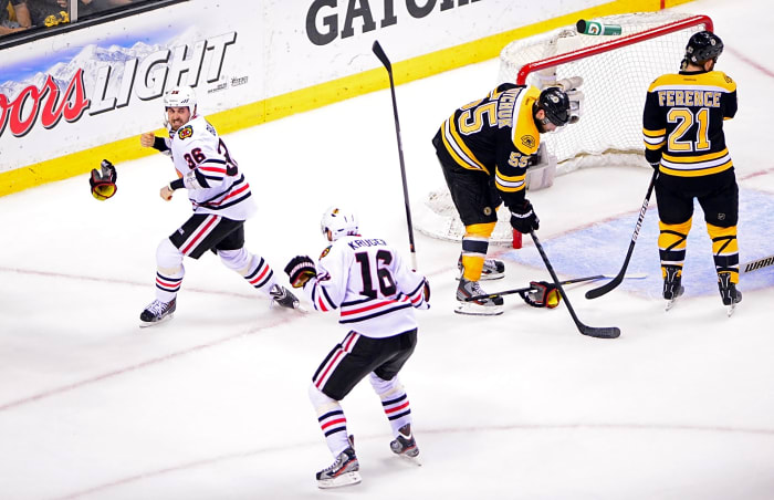 Bryan Bickell and Dave Bolland, Chicago Blackhawks, 2013