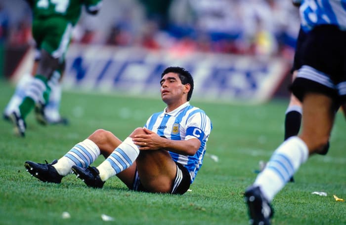 Diego Maradona was banned from participating