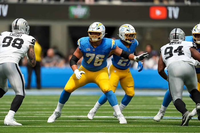 Underpaid offensive tackle: Joe Alt, Los Angeles Chargers