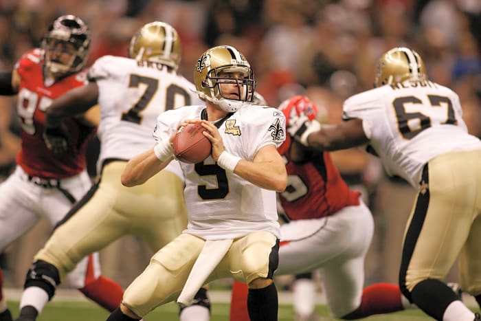 "Saints triumphant Superdome return"  (Falcons at Saints, Sept. 25, 2006)