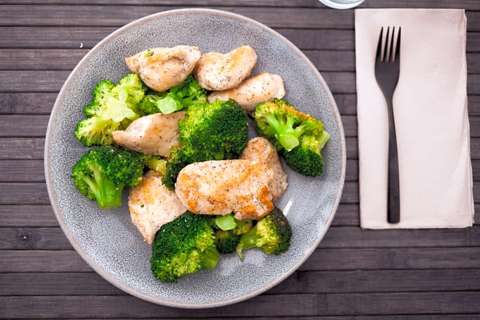 Chicken and broccoli
