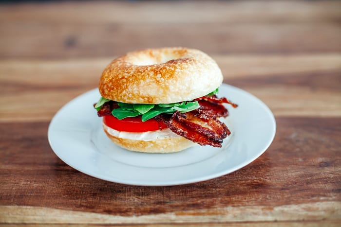 BLT breakfast bagel