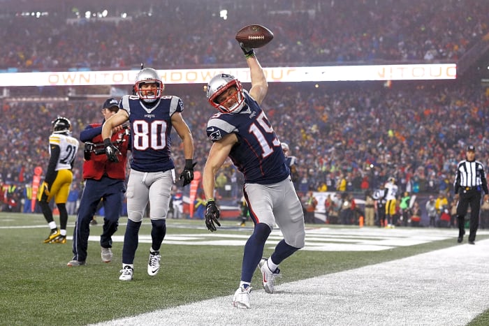 T-21. Chris Hogan, New England Patriots: 2016 AFC championship game