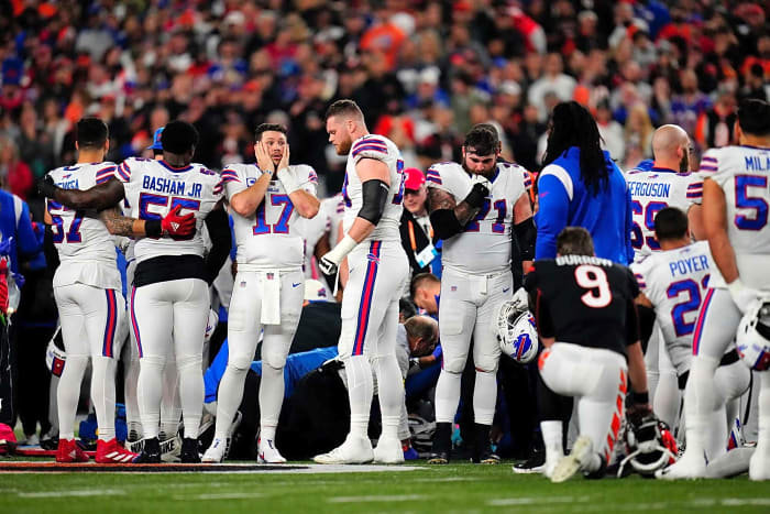"Hamlin's harrowing hit" (Bills at Bengals, Jan. 2, 2023)