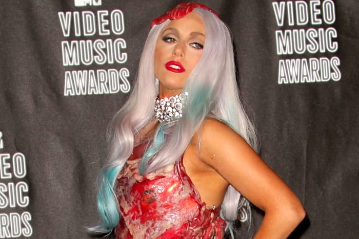 2010: Lady Gaga's meat dress