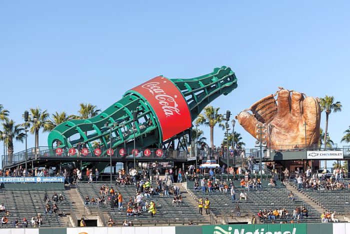 The Giant Coca-Cola Bottle and Glove at Oracle Park