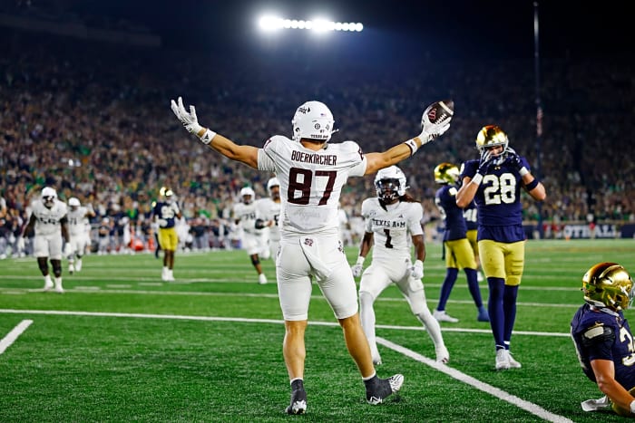 College Football: Aggies douse Irish luck