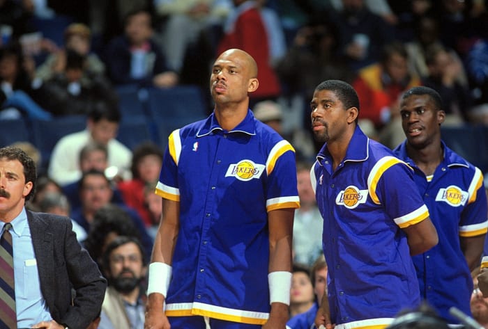 Magic Johnson and Kareem Abdul-Jabbar