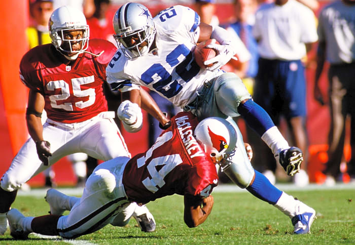Emmitt Smith's 18,355 rushing yards (NFL)