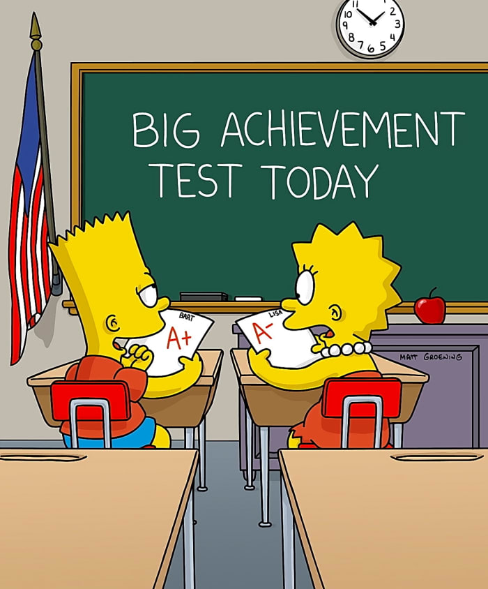 Bart and Lisa Simpson