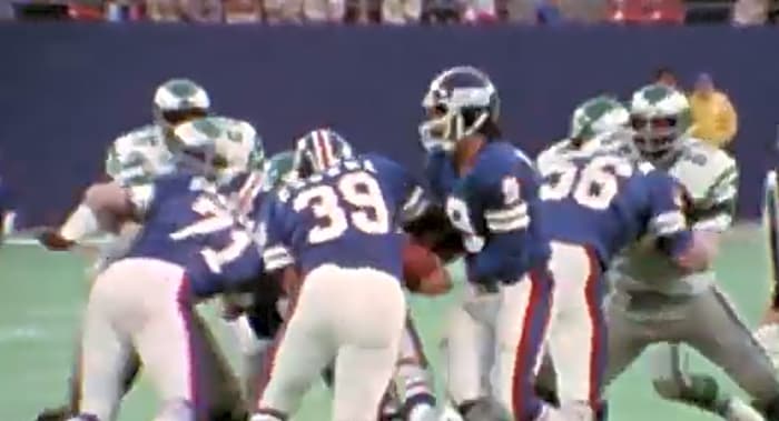 New York Giants (19-17 vs. Philadelphia; Nov. 19, 1978)