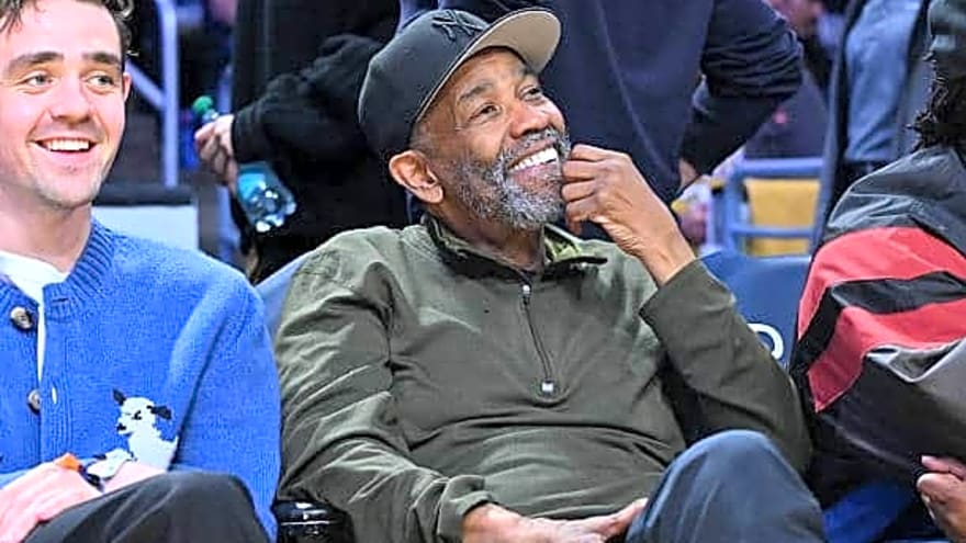 Watch: Denzel Washington Walks Across Court To Greet LeBron James