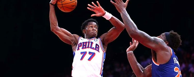 VJ Edgecombe reacts after being compared to Vince Carter over dunk attempt in 76ers vs Knicks