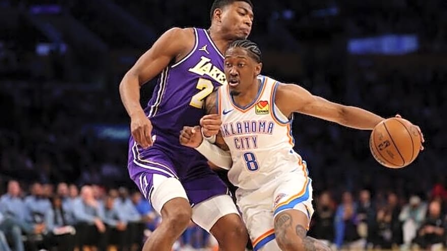  Lakers Comeback Attempt Falls Short Against Thunder, Ending Win Streak