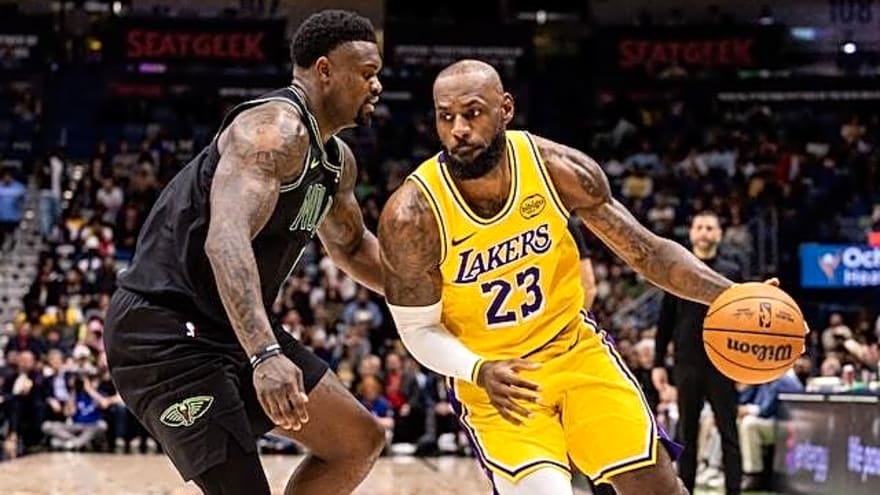  LeBron James & Luka Doncic Score 30 Each To Beat Pelicans