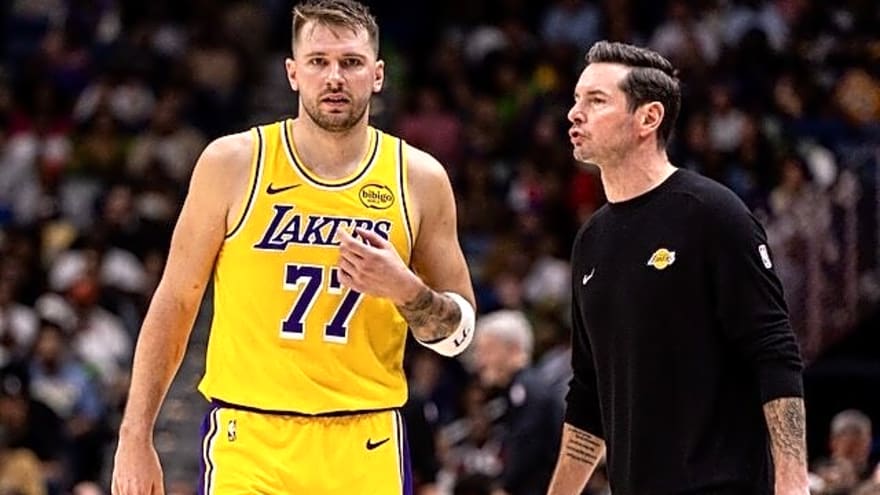 Watch: Luka Doncic & JJ Redick Exchange Words On Bench During Warriors Win