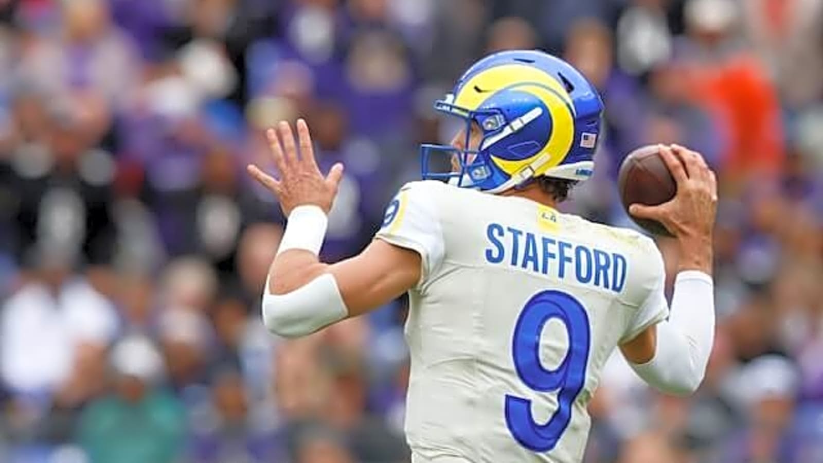 Matthew Stafford Enjoying Rams Practice At Oriole Park At Camden Yards