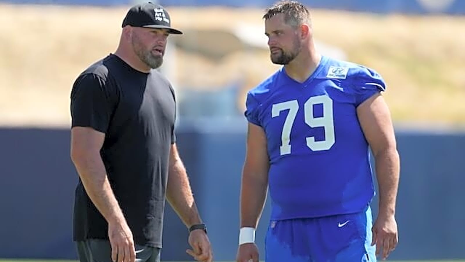 Andrew Whitworth Visits Rams Practice During OTAs