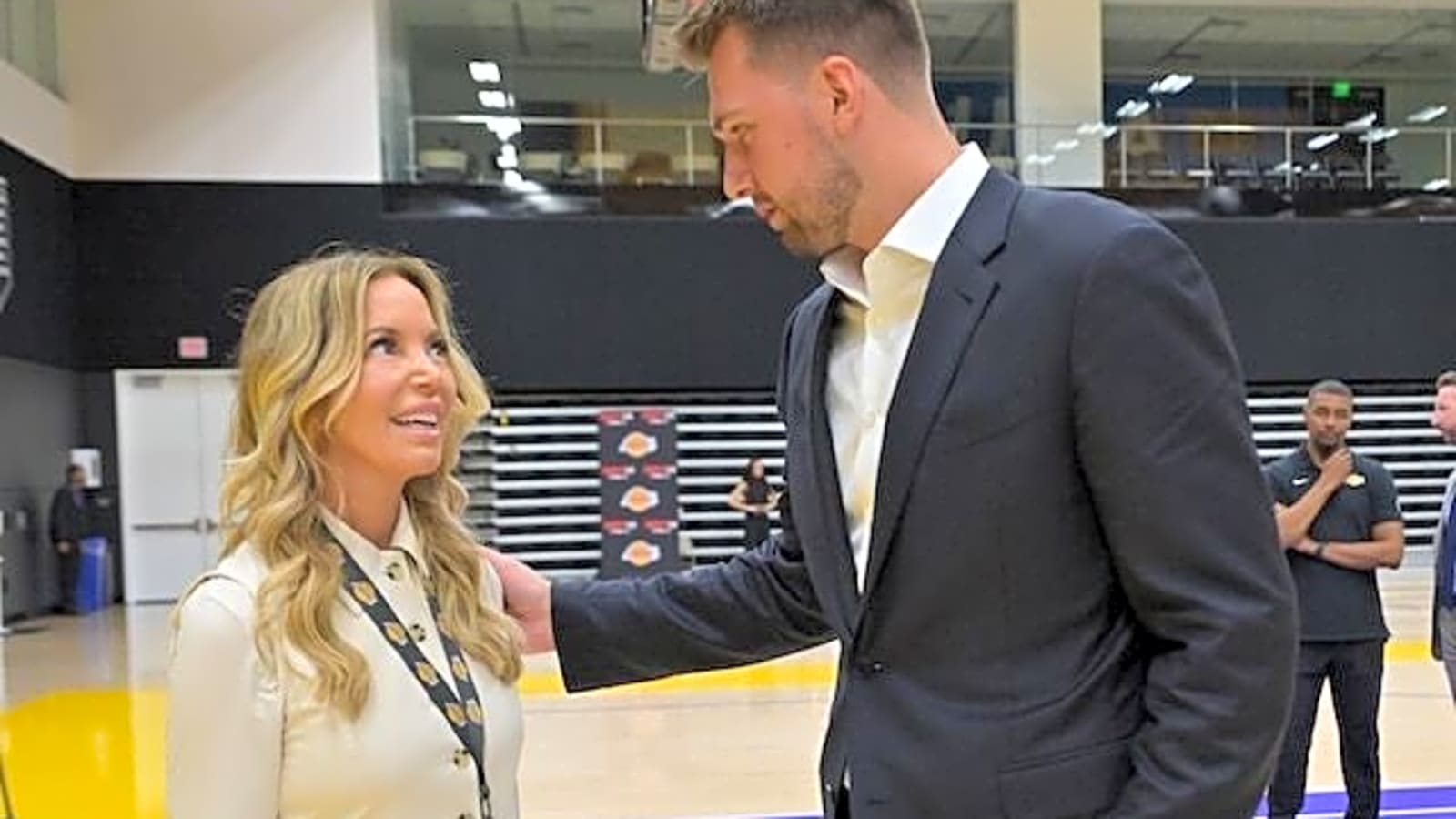  Jeanie Buss & Rob Pelinka Are In Poland Supporting Luka Doncic At EuroBasket
