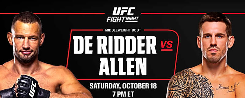 UFC Vancouver: de Ridder vs. Allen preview, full card, odds