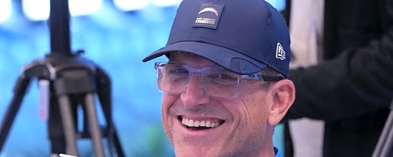 Jim Harbaugh Personally Scouting Prospects Gives Massive Hint to Chargers Draft Plans