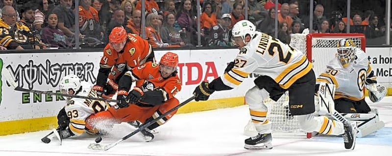 Four Unanswered Goals Give Bruins Come From Behind Win Over Ducks
