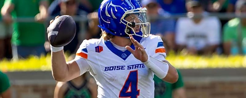 Boise State’s Spencer Danielson defends quarterback Maddux Madsen after four-interception game against Notre Dame