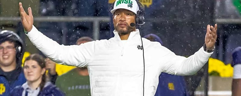 Marcus Freeman Gets a Bit Snappy Discussing Notre Dame&#39;s Kicker Issues