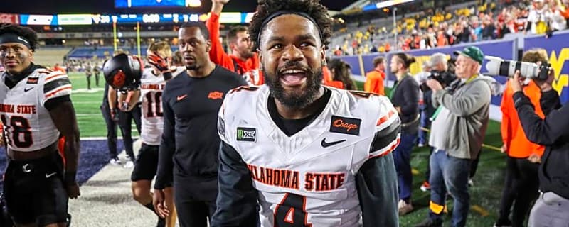Oklahoma State Football Sings ‘Country Roads’ in Celebration of West Virginia Win