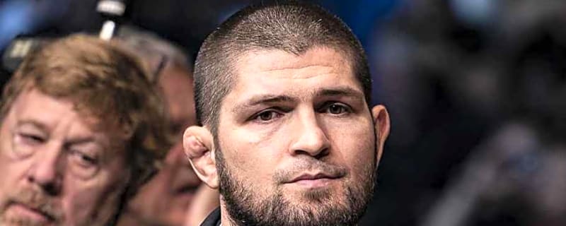 Khabib forced to watch as his student is knocked out cold by brutal spinning attack