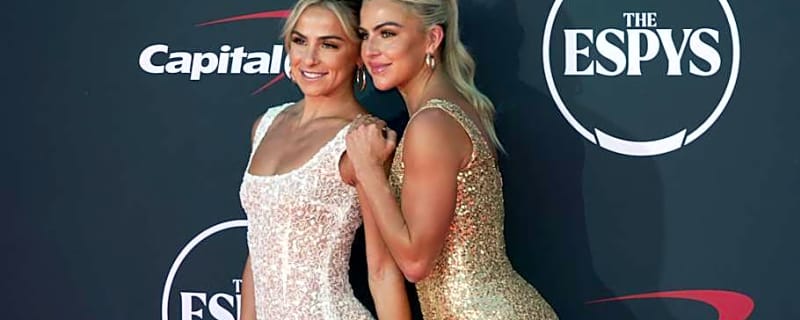 Jake Ferguson's fiancée Haley Cavinder rocks incredible custom No. 87 belt buckle