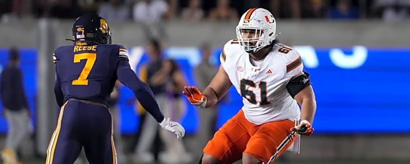 Panthers predicted to pick Miami &#39;road-grader&#39; in Round 1 of 2026 NFL draft