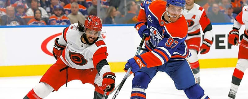 Oilers hold off defending Stanley Cup champion Carolina Hurricanes