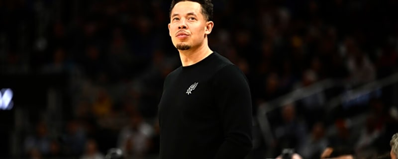 San Antonio Spurs head coach Mitch Johnson reacts to rising up to second overall in NBA Draft, hints at plans