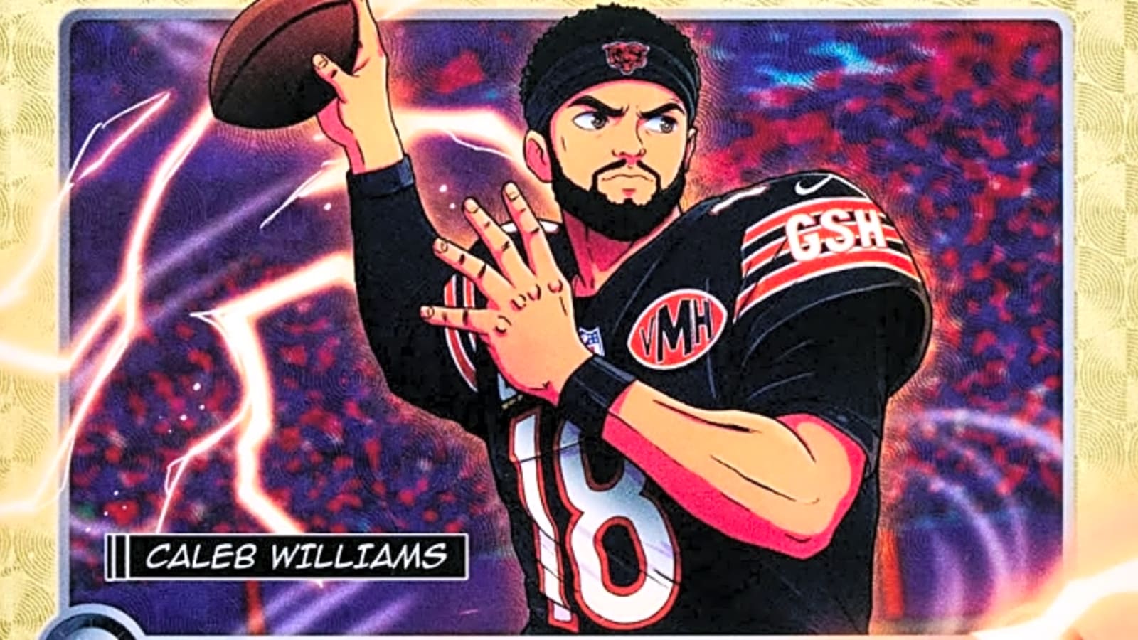 LOOK: Ultra rare Caleb Williams Bowman anime superfractor