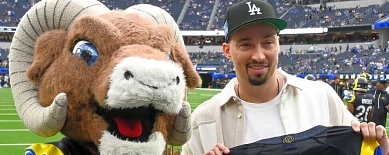 Blake Snell Attends Rams Game With Dodgers World Series Trophy