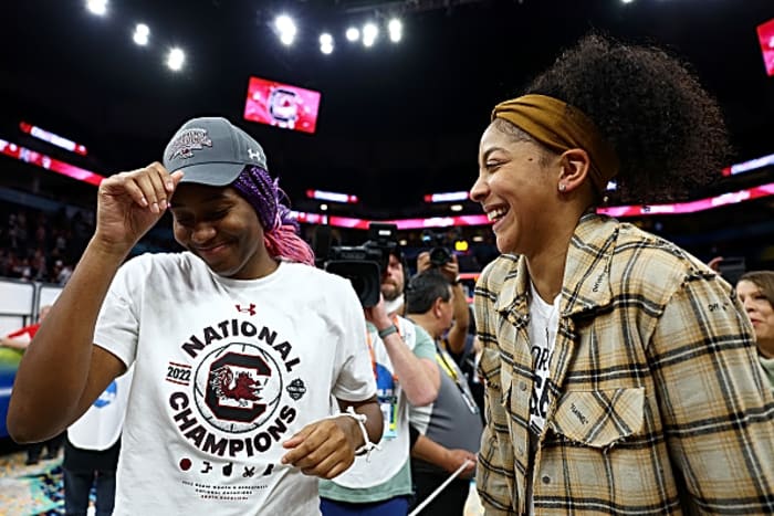 Candace Parker and Aliyah Boston