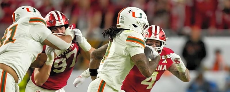 Miami RB Mark Fletcher Jr. Throws Dirty Punch At Indiana Player During Ugly Scene On The Field After National Championship Game