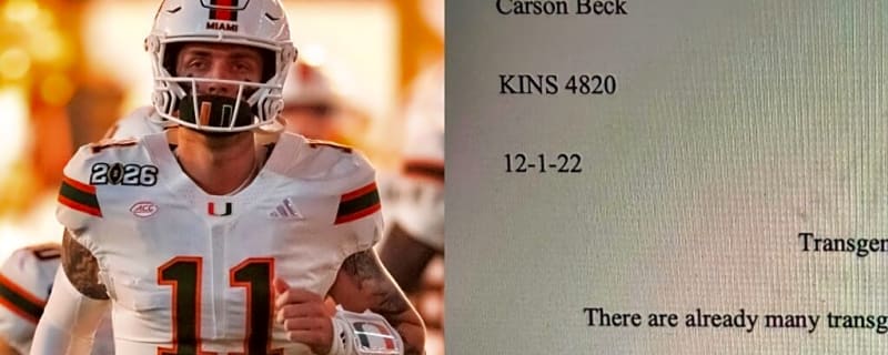 Carson Beck’s College Essay About Transgender Athletes Leaks Online – He Better Hope His Football Career Works Out For Him