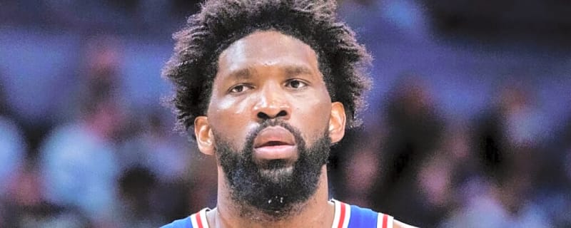 Joel Embiid Turns Near Fall Into Hilarious Moment After Getting Tripped by Luka Garza