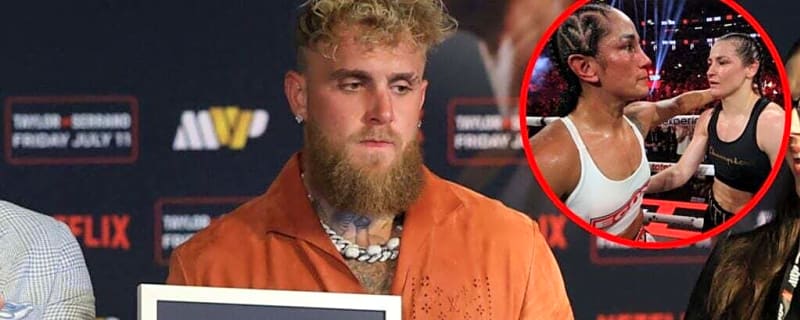‘Please stop talking’… Disgruntled Jake Paul instantly shuts down question about MVP’s history-making all-female card