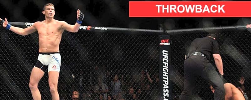 Former UFC champion got his head kicked into the cage to start one of the biggest falls from grace ever